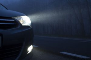 Car Headlights at Night