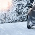 car on winter road