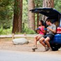 couple on car road trip