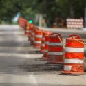 Traffic Drums in a Work Zone