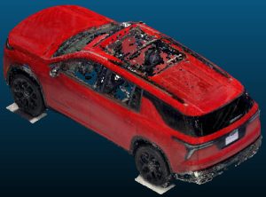 A point cloud model of a 2024 Chevy Traverse
