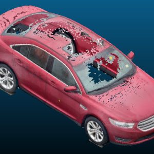 A point cloud model of a 2013 Ford Taurus