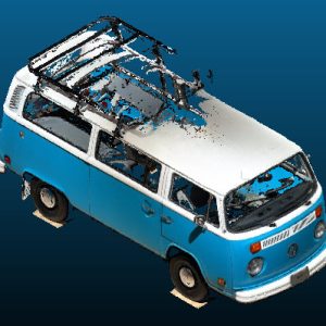 1977 Volkswagen T2 Transporter vehicle Point Cloud Reference image
