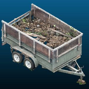12 foot Yard Waste Trailer vehicle Point Cloud Reference image
