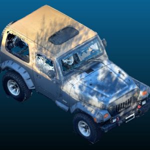 1998 Jeep Wrangler vehicle Point Cloud Reference image