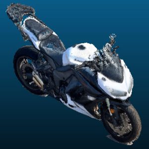2013 Kawasaki Ninja 1000 motorcycle vehicle Point Cloud Reference image