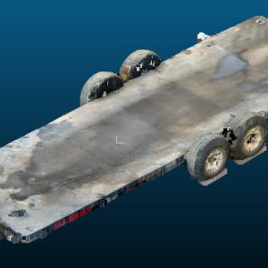 24 foot Flatbed Auto Hauler Trailer vehicle Point Cloud Reference image