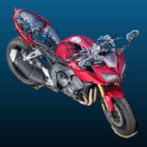 2006 Yamaha FZ1 motorcycle vehicle Point Cloud Reference image