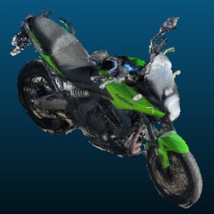 2011 Kawasaki LE650 Versys motorcycle Point Cloud Reference image
