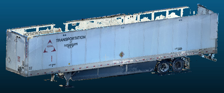 2020 Hyundai 53 foot Van Trailer vehicle Point Cloud Reference image