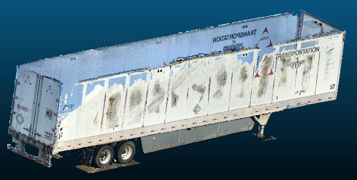 2020 Hyundai 53 foot Van Trailer vehicle Point Cloud Reference image