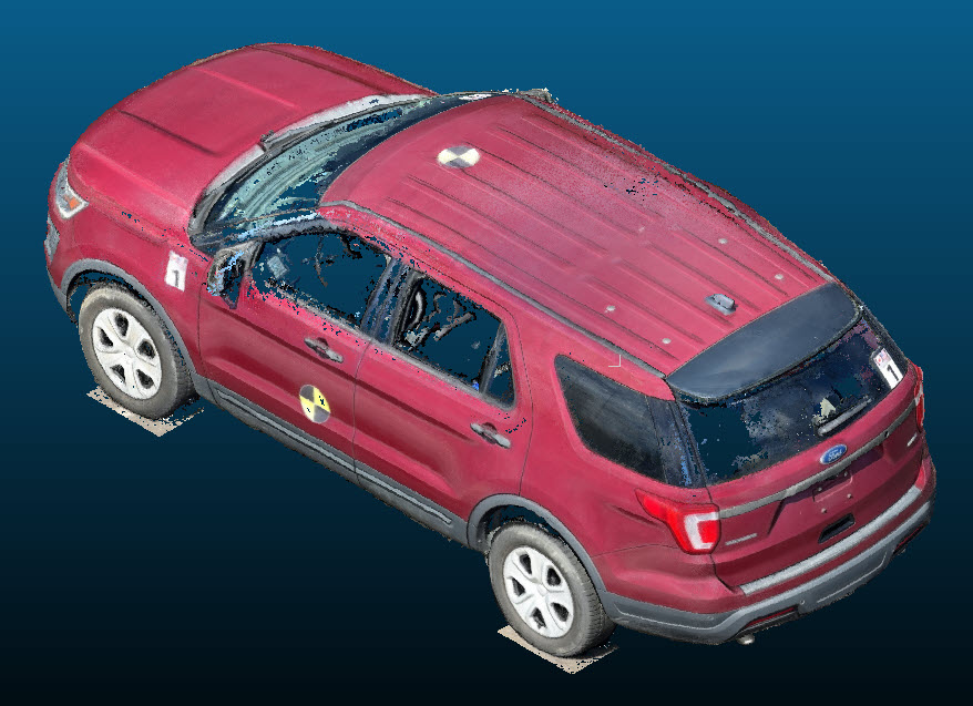 2019 Ford Explorer SUV Vehicle Point Cloud Reference image